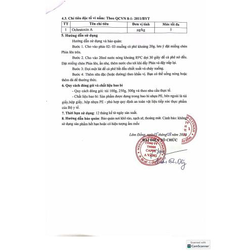TCB CÀ PHÊ VÀNG ARABICA YELLOW BOURBON 1